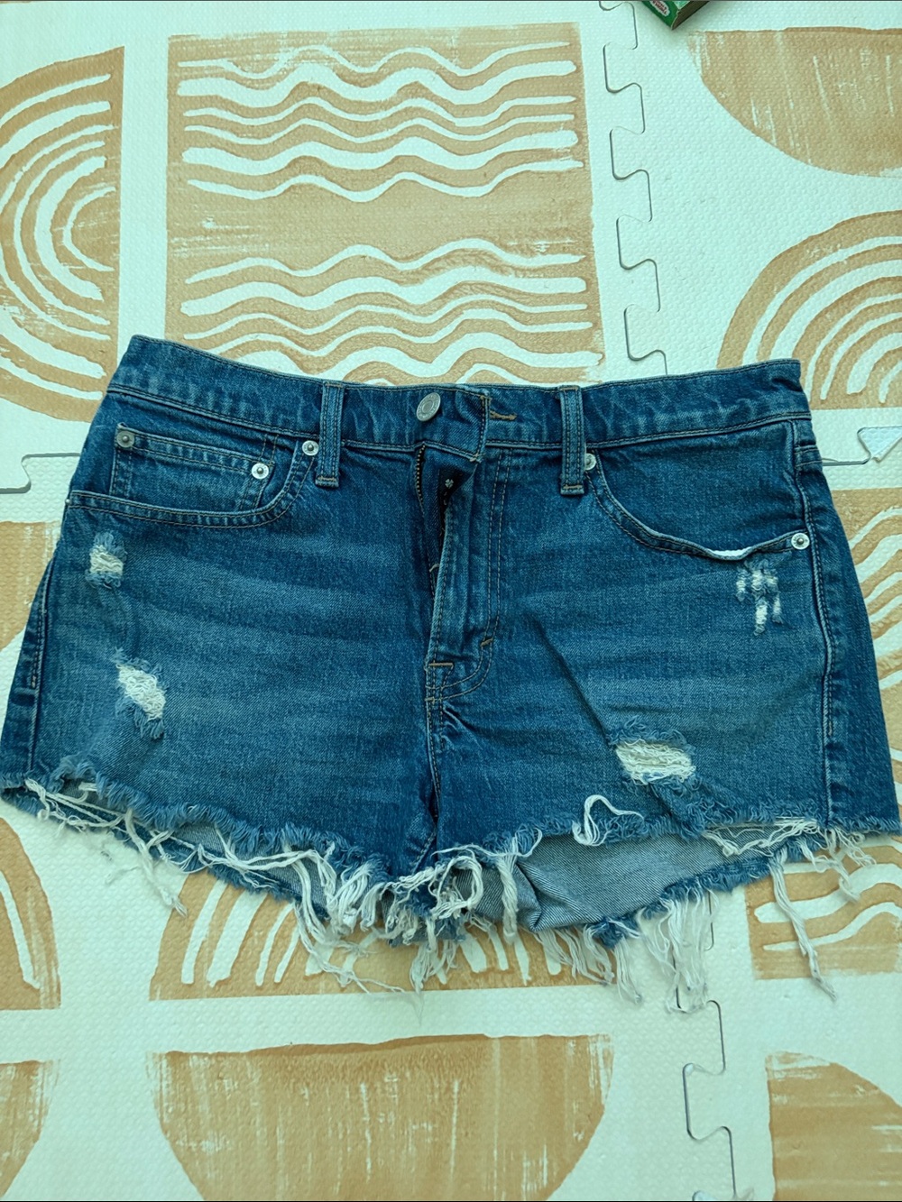 Women’s Distressed Denim Shorts - Blue